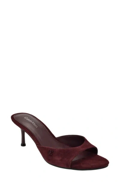 Calvin Klein Vixie Slide Sandal In Red