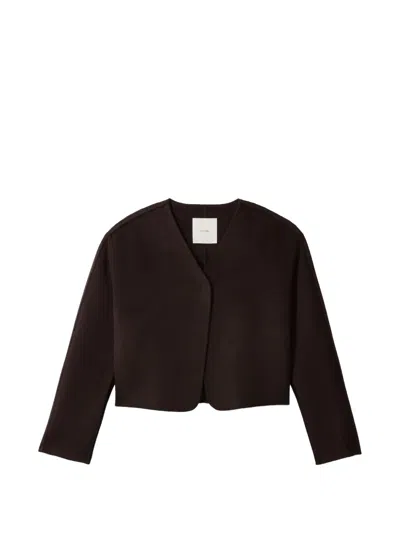 Calvin Klein V-neck Jacket In Brown