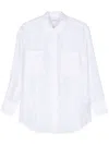 Calvin Klein Womens Button Down Cuff Sleeve Button-down Top In White