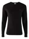 Calvin Klein Waffle Texture Sweater Clothing In Schwarz