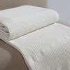 Calvin Klein Waffle Stripe Cotton Blanket, King