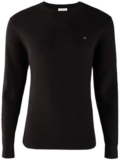 CALVIN KLEIN CALVIN KLEIN WAFFLE TEXTURE SWEATER CLOTHING