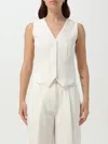 Calvin Klein Women's Linen Blend Pants In Weiss