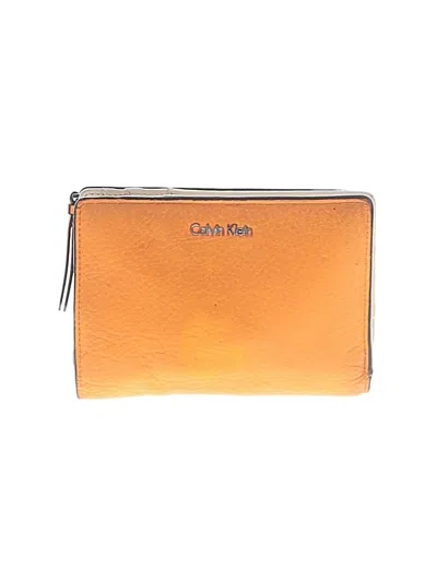 Pre-owned Calvin Klein Wallet In Orange