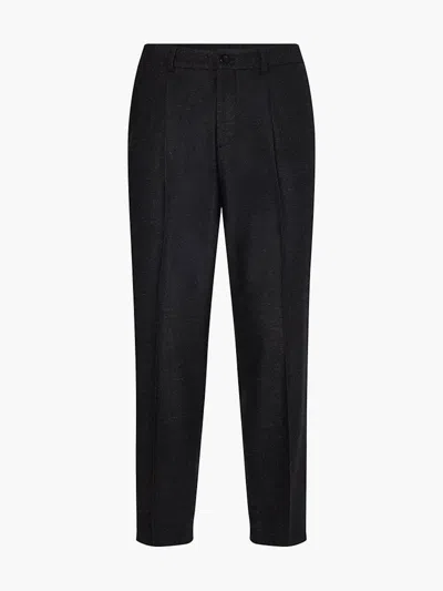 Calvin Klein Washable Soft Wool Cropped Pants In Nero