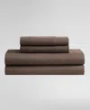 Calvin Klein Washed 200-thread Count Cotton 3-pc. Sheet Set, Twin In Earth