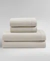 Calvin Klein Washed 200-thread Count Cotton 3-pc. Sheet Set, Twin In Light Beige