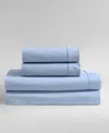 Calvin Klein 200 Thread Count Cotton Percale Twin Sheet Set In Chambray Blue
