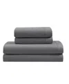 Calvin Klein Washed 200-thread Count Cotton 3-pc. Sheet Set, Twin Xl In Graphite