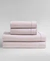 Calvin Klein Washed 200-thread Count Cotton 3-pc. Sheet Set, Twin Xl In Petal Pink