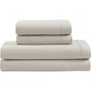 Calvin Klein Washed 200 Thread Count Percale Sheet Set In Beige/tan