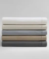 Calvin Klein Washed Cotton Percale Sheet Sets In Blue Graphite