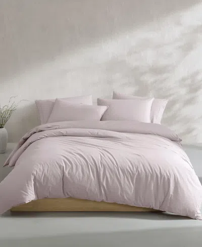 Calvin Klein Washed Percale Cotton 2-pc. Comforter Set, Twin/twin Xl In Pink