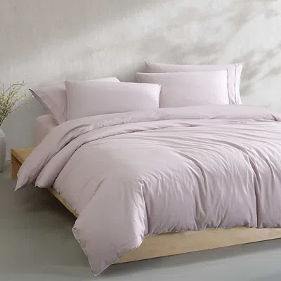 Calvin Klein Washed Percale Cotton 3 Piece Duvet Cover Set, King In Pink