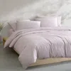 Calvin Klein Washed Percale Cotton 3 Piece Duvet Cover Set, Queen In Pink