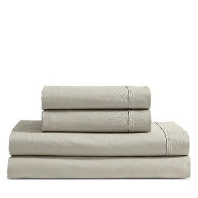 Calvin Klein Washed Percale Cotton 4 Piece Sheet Set, King In Brown