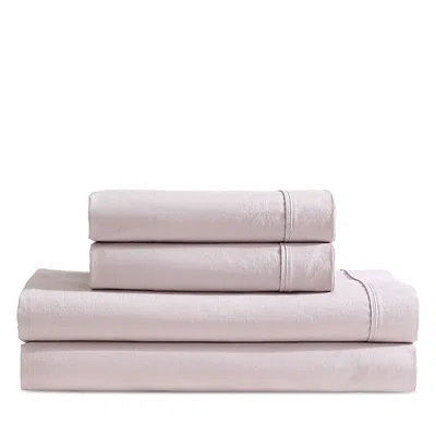 Calvin Klein Washed Percale Cotton 4 Piece Sheet Set, King In Pink