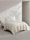 Calvin Klein Washed Percale Cotton Quilt Set In Neutral
