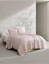 Calvin Klein Washed Percale Cotton Quilt Set In Pink