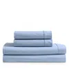 Calvin Klein Washed Percale Cotton Sheet Set, Full In Blue