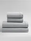 Calvin Klein Washed Percale Cotton Sheet Set In Gray