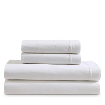 Calvin Klein Washed Percale Cotton Sheet Set, Twin Xl In White