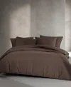 Calvin Klein Washed Percale Cotton Sheet Set In Earth