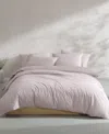 Calvin Klein Washed Percale Cotton Duvet Cover Set In Petal Pink