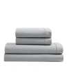 Calvin Klein Washed Cotton Percale 4-pc. Sheet Set, Queen In Gray,blue