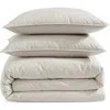 Calvin Klein Washed Percale Duvet & Shams Set In Beige/tan