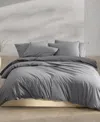 Calvin Klein Washed Percale Solid 2-pc. Comforter Set, Twin/twin Xl In Graphite