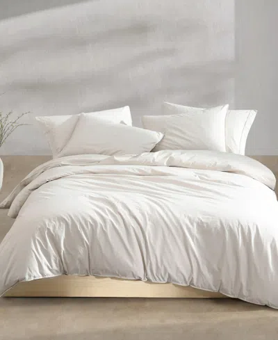 Calvin Klein Washed Percale Solid 2-pc. Comforter Set, Twin/twin Xl In Light Beige