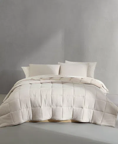 Calvin Klein Washed Solid Reversible Plush 7-pc. Comforter Set, Queen