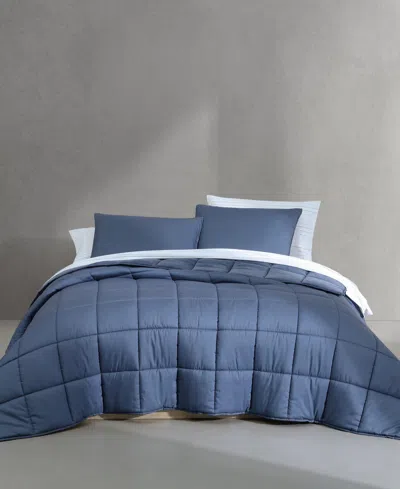 Calvin Klein Washed Solid Reversible Plush 7-pc. Comforter Set, Queen