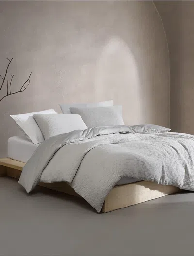 Calvin Klein Washed Texture Comforter Set In Gray