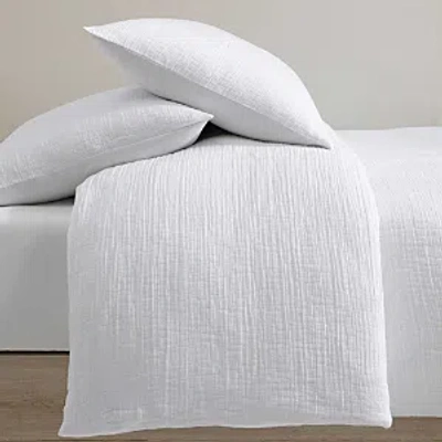 Calvin Klein Washed Texture Cotton Jacquard 3 Piece Duvet Cover Set, King In White