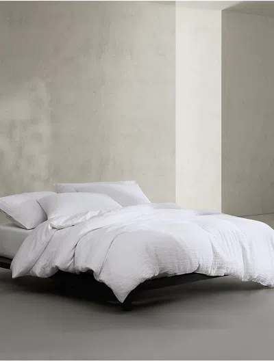 Calvin Klein Washed Texture Cotton Jacquard Duvet Cover Set