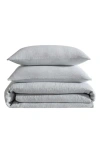 Calvin Klein Washed Textured Duvet Cover & Shams Set In Gray