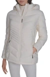Calvin Klein Water Resistant Chevron Quilted Puffer Jacket In White