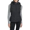 Calvin Klein Water Resistant Chevron Quilted Puffer Vest In Black