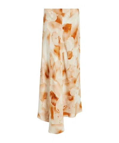 Calvin Klein Watercolor Skirt In Nude