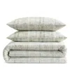 Calvin Klein Weave Texture Cotton Blend Comforter & Shams Set In Gray