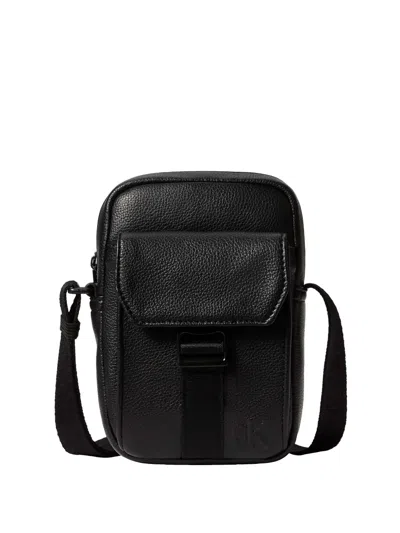 Calvin Klein Webbing Crossbody Bag In Black