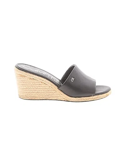 Pre-owned Calvin Klein Wedges In Black