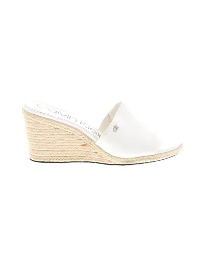 Pre-owned Calvin Klein Wedges In White