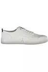 Calvin Klein Eco-conscious White Sneakers With Logo Accents In White