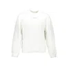 Calvin Klein Logo-print Cotton-blend Sweatshirt In White