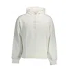 Calvin Klein Chic White Cotton Hooded Sweatshirt With Logo Detail In White