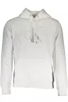 Calvin Klein Sleek Organic Cotton Hooded Sweatshirt In White