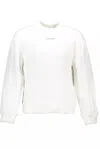 Calvin Klein Logo-print Cotton-blend Sweatshirt In White